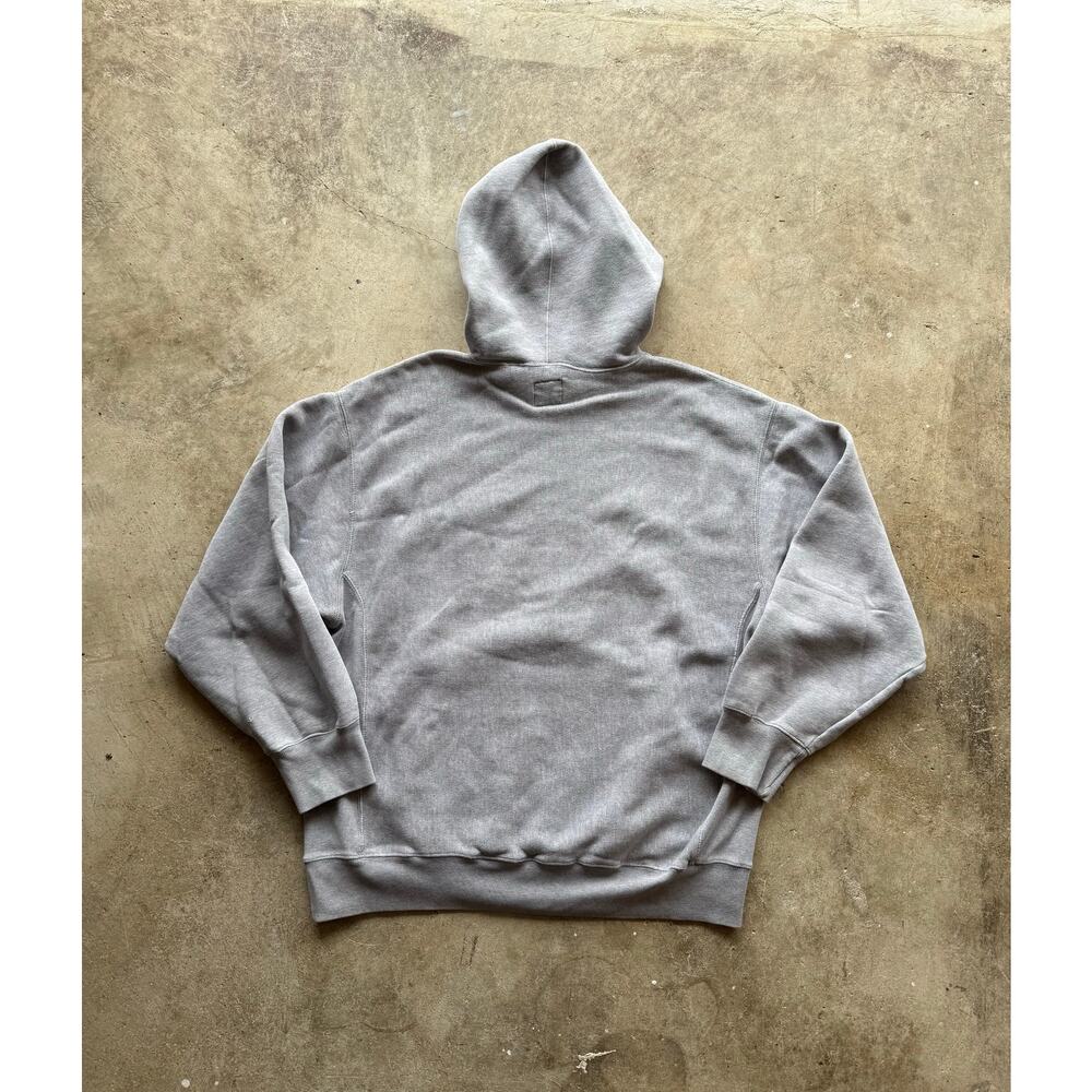 Vintage 90s/00s Gap Blue Jeans Reverse Weave Style Gray Hoodie Size Large - Picture 2 of 8
